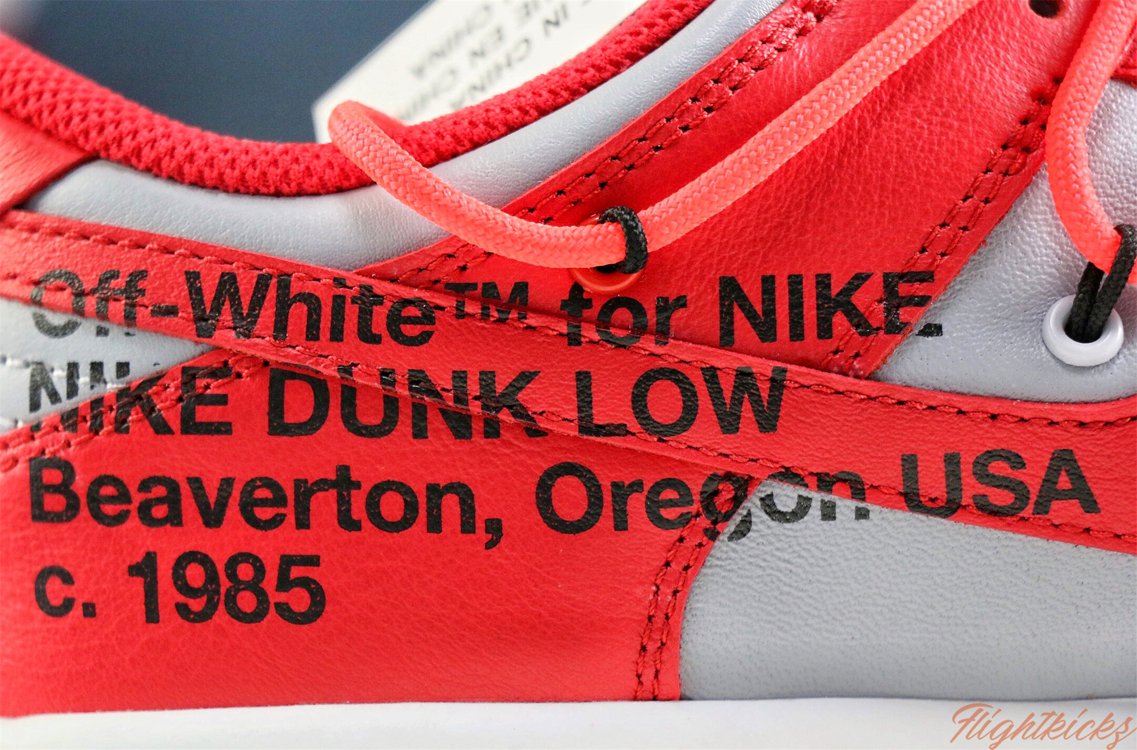 Off White X Nike SB Dunk University Red 2019(LN5 A1 Batch)