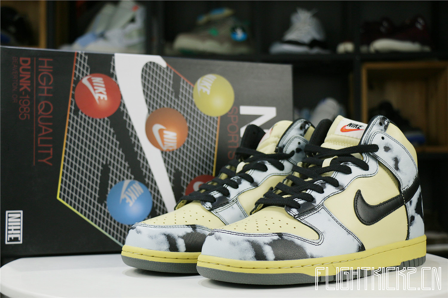 Nike Dunk High 1985 Black Acid Wash