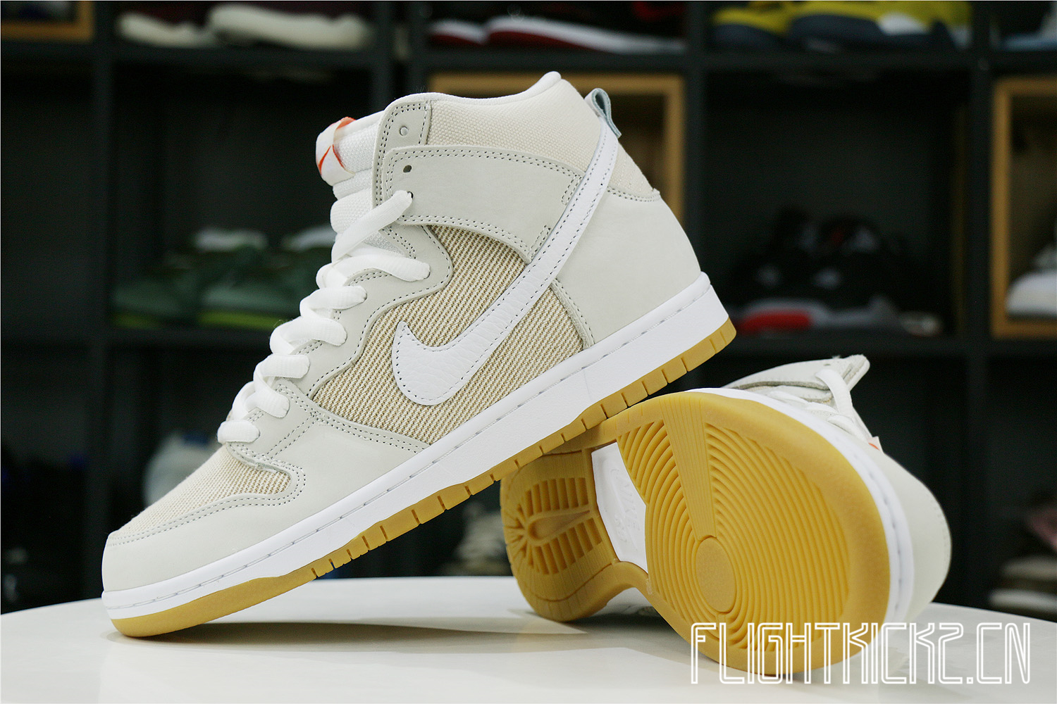 Nike SB Dunk High Pro ISO Orange Label Unbleached Natural