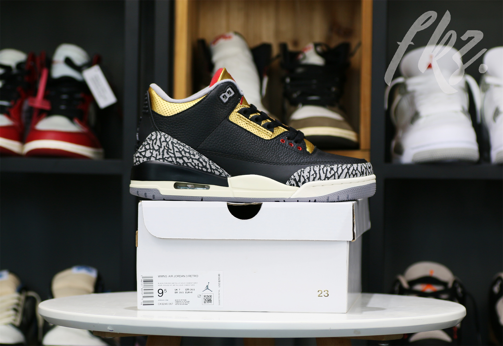 Air Jordan 3 “Black Cement Gold” 2022