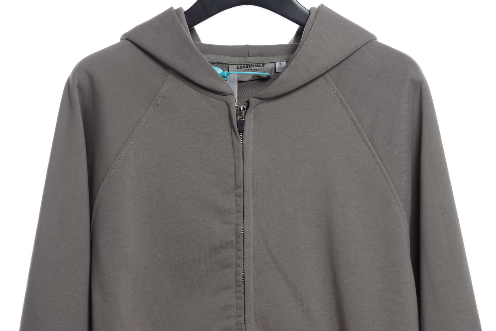 Double Line Back Silicone Lettering Zip Hoodie