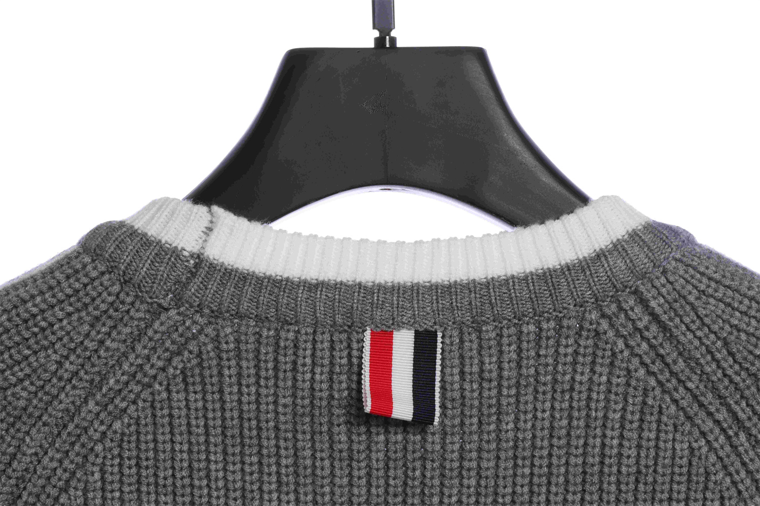 ThomBrowne New Season 22Ss Four-Stripe Pullover Long Sleeve Crewneck Sweater