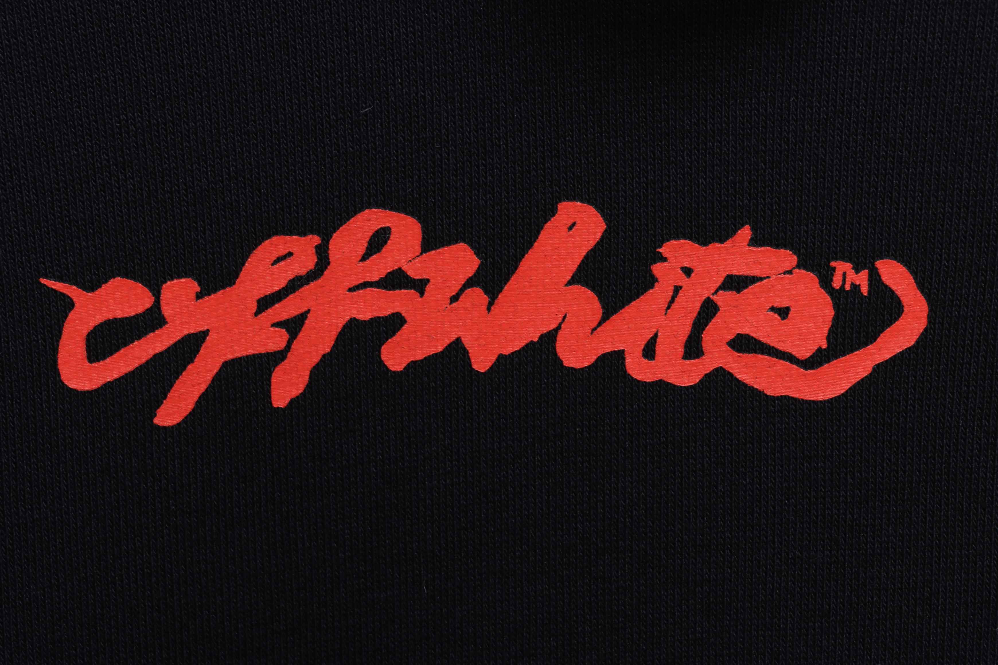 OFFWHITE (OW) environmental limited logo red arrow hoodie