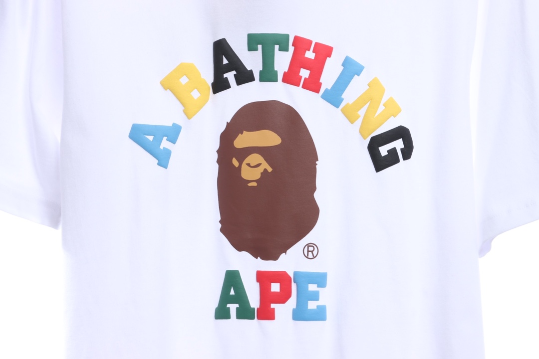 BAPE ape man colorful foam print short sleeves