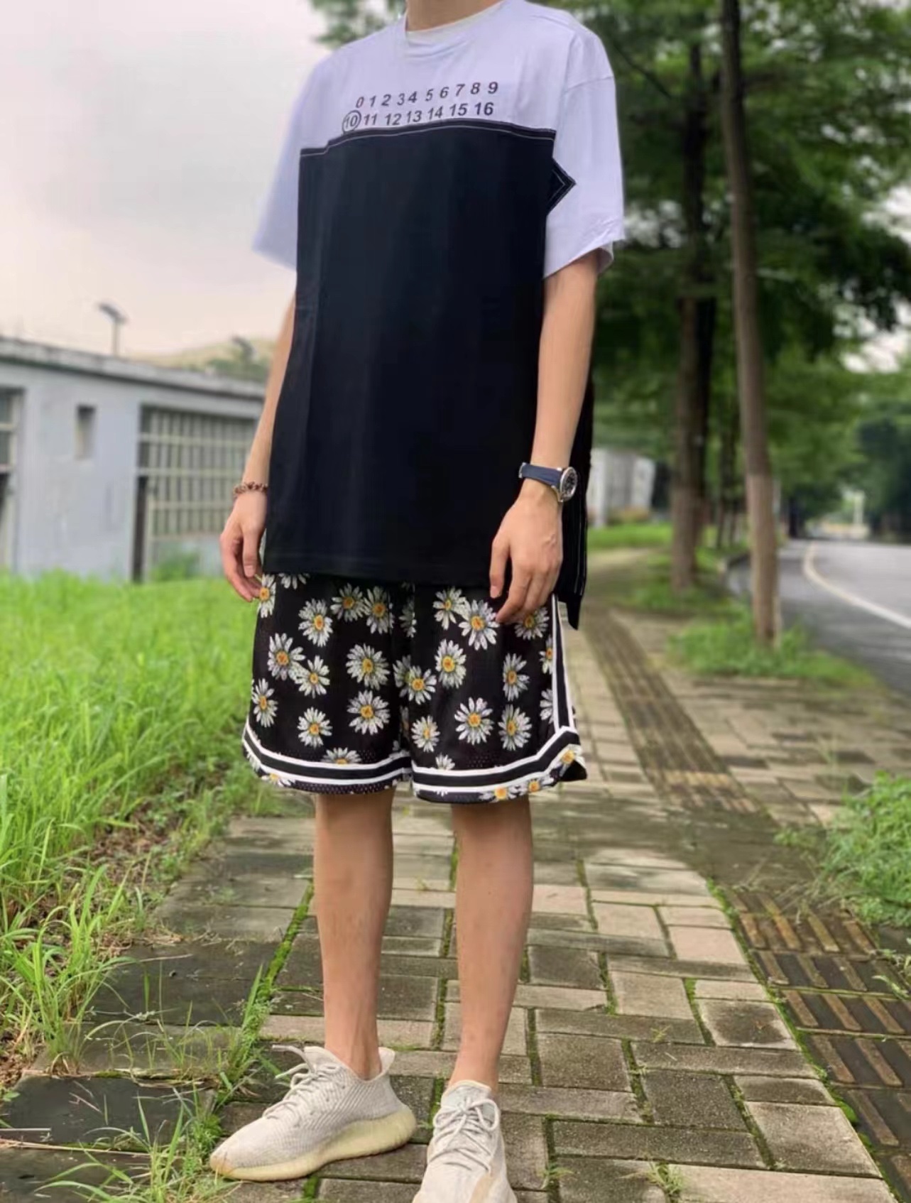 M-rg13la Number Size Chart Printed Panel Short Sleeve