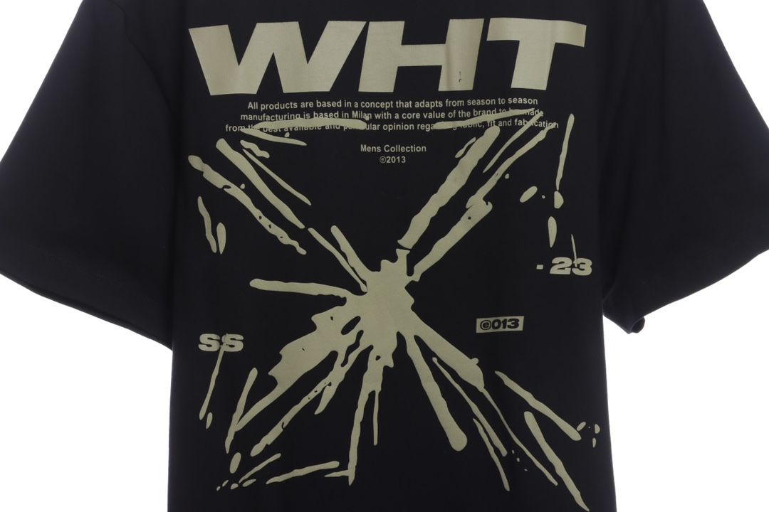 0W Sketch Splashed Ink Arrow Letter Short Sleeves