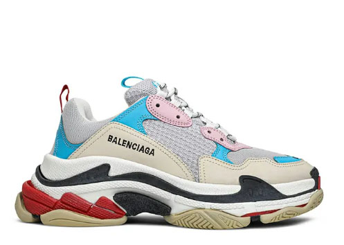 Balenciag* Wmns Triple S ‘White Blue Pink’ 2019