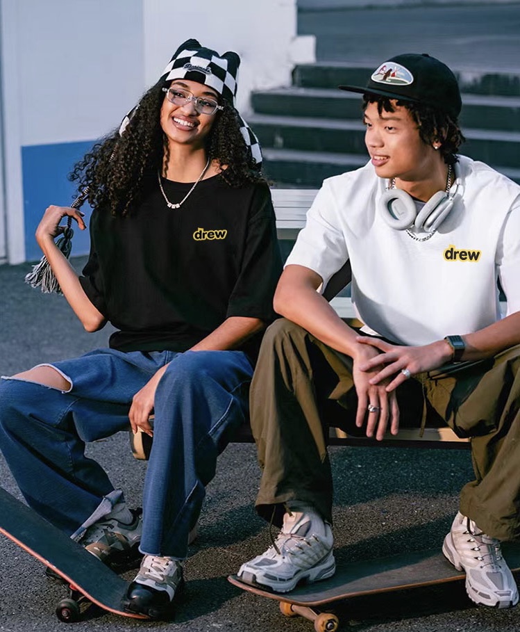 DREW cartoon dinosaur printing short sleeves