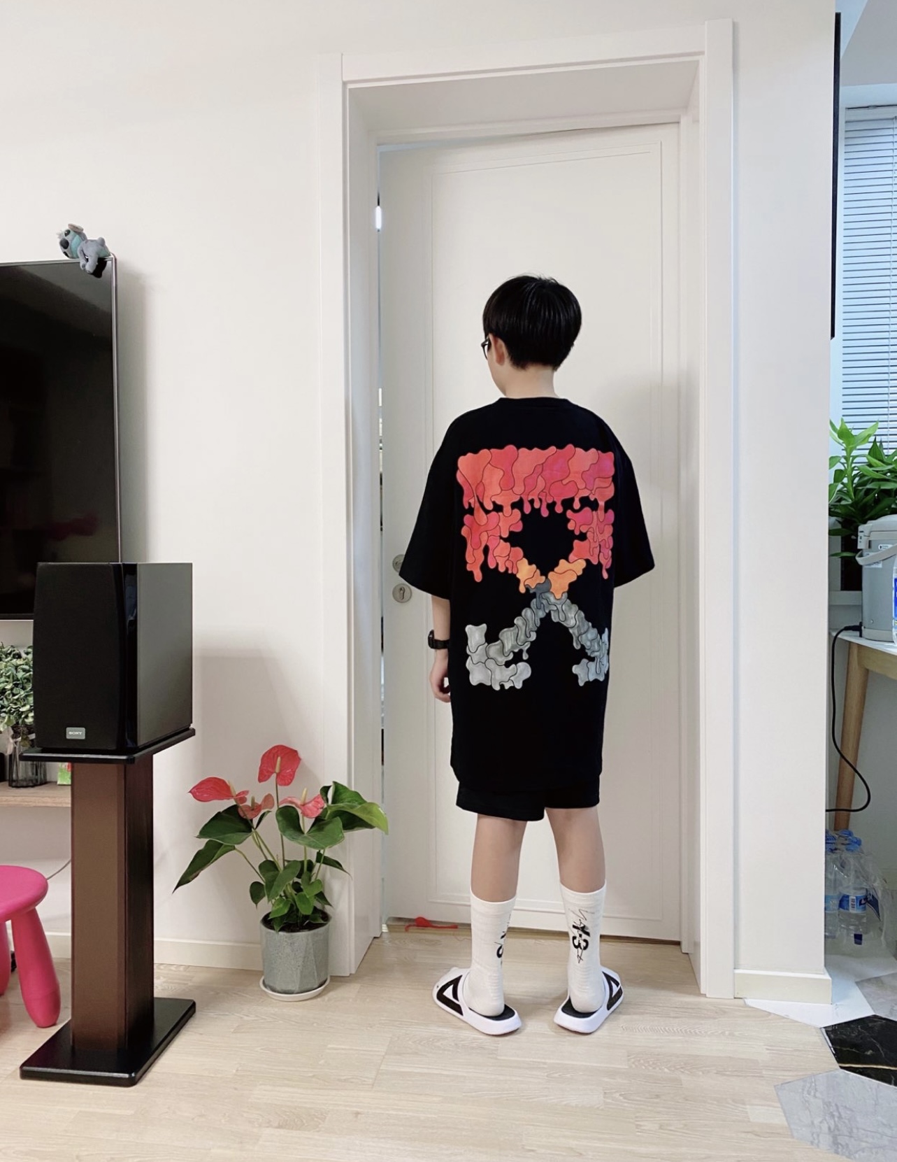 OW red ash dissolving graded short sleeves