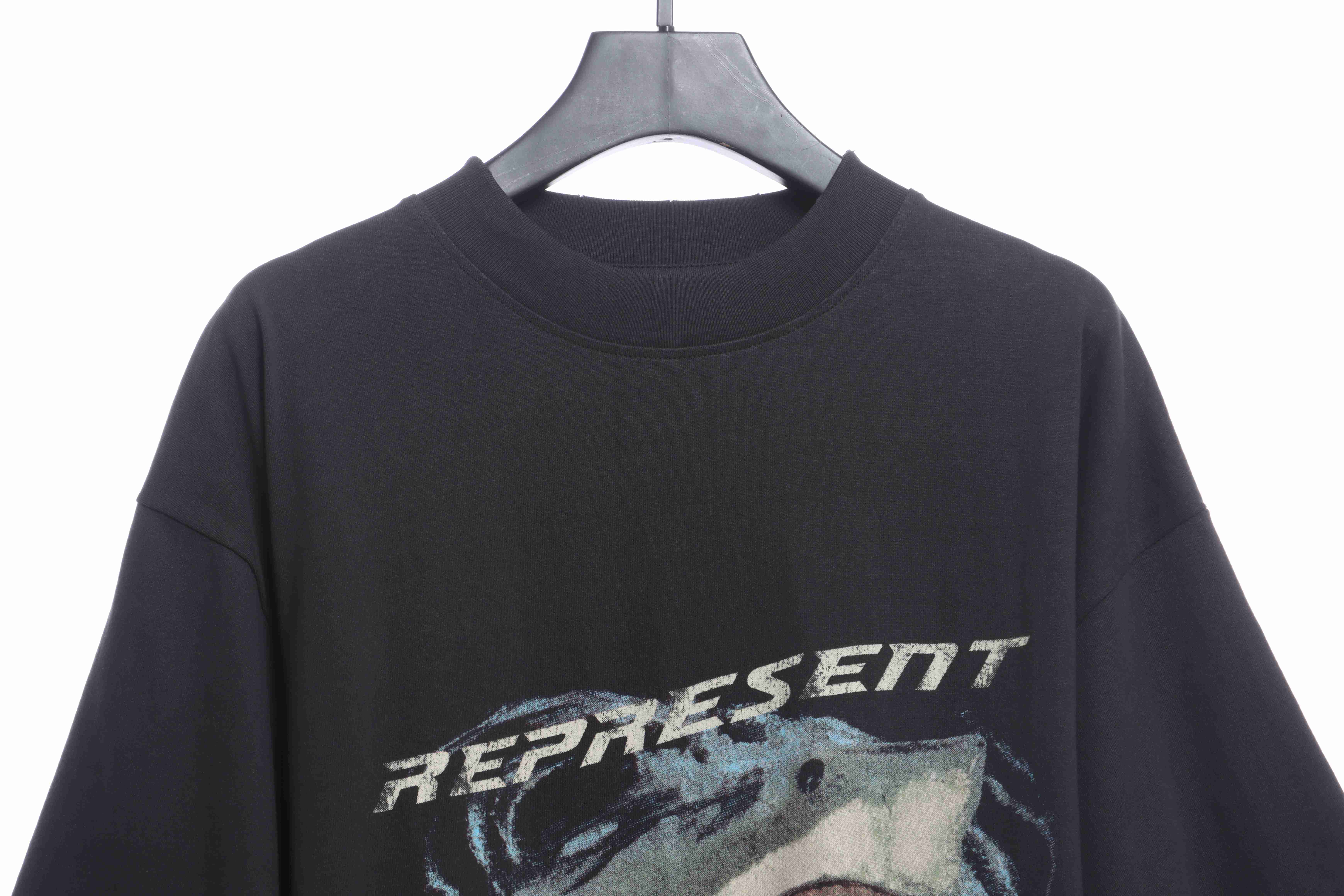 Represent Shark Distressed Wash Short Sleeves
