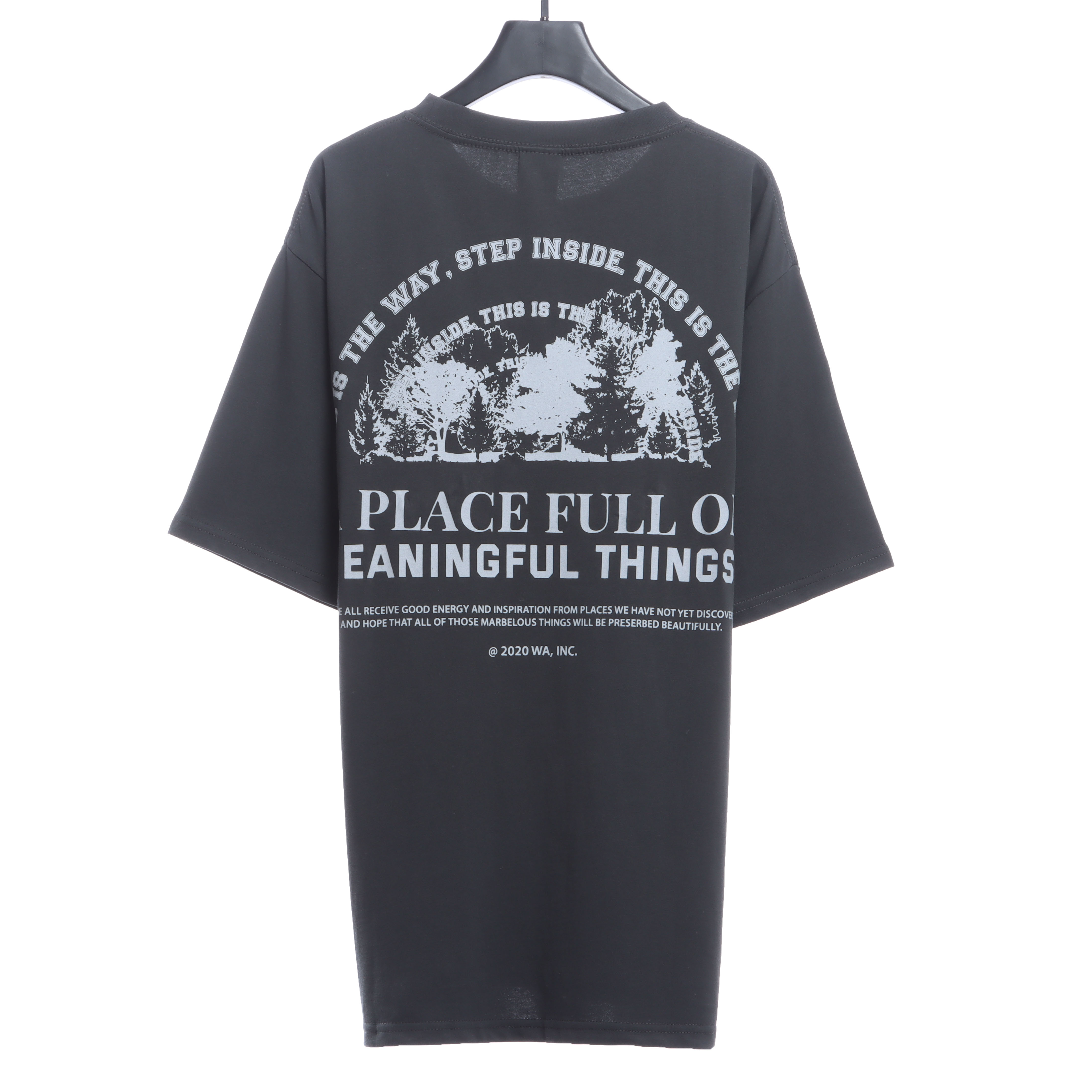 FAR.ARCHIVE White Letter Print Short Sleeve T-Shirt