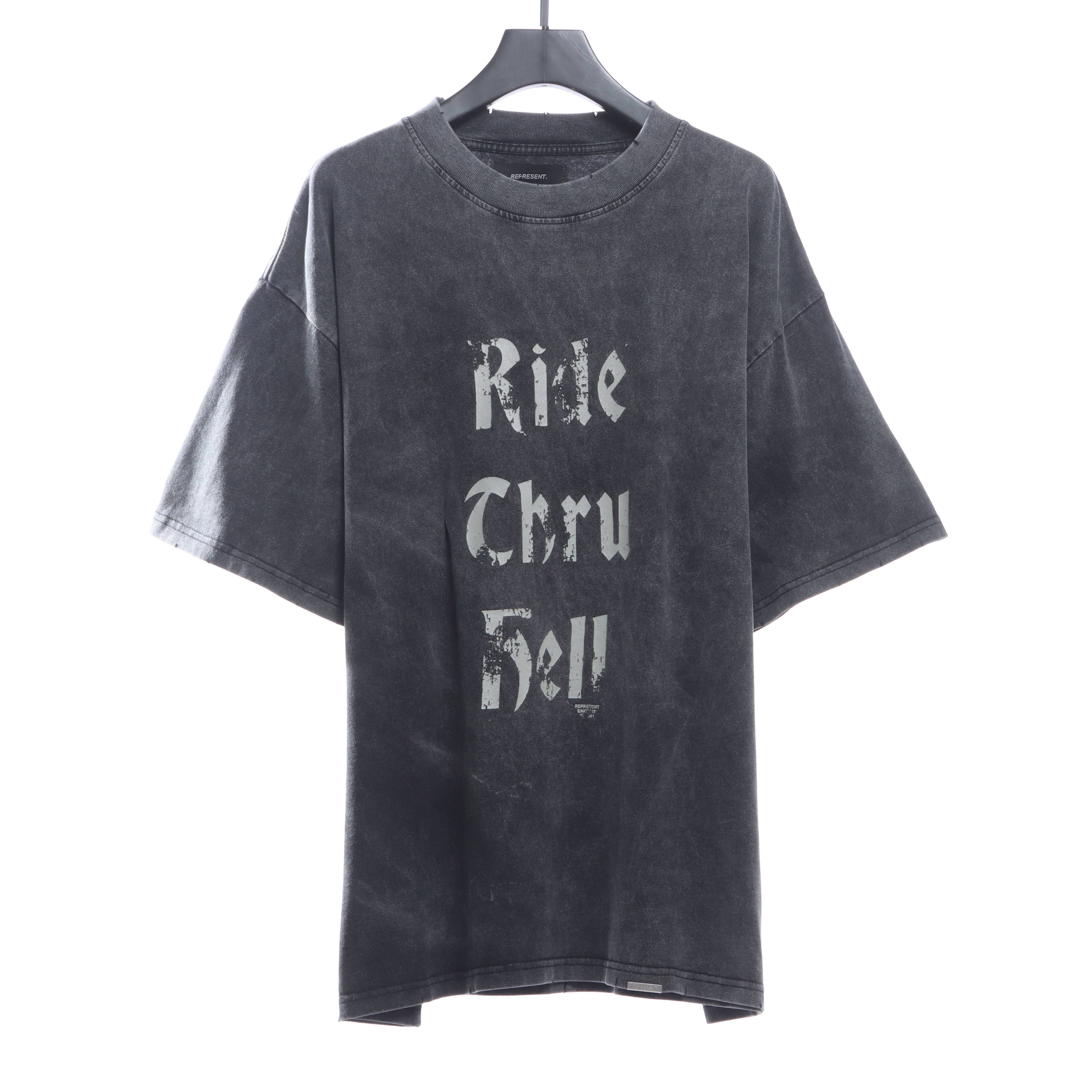 Represent makes old washing letters with short sleeves