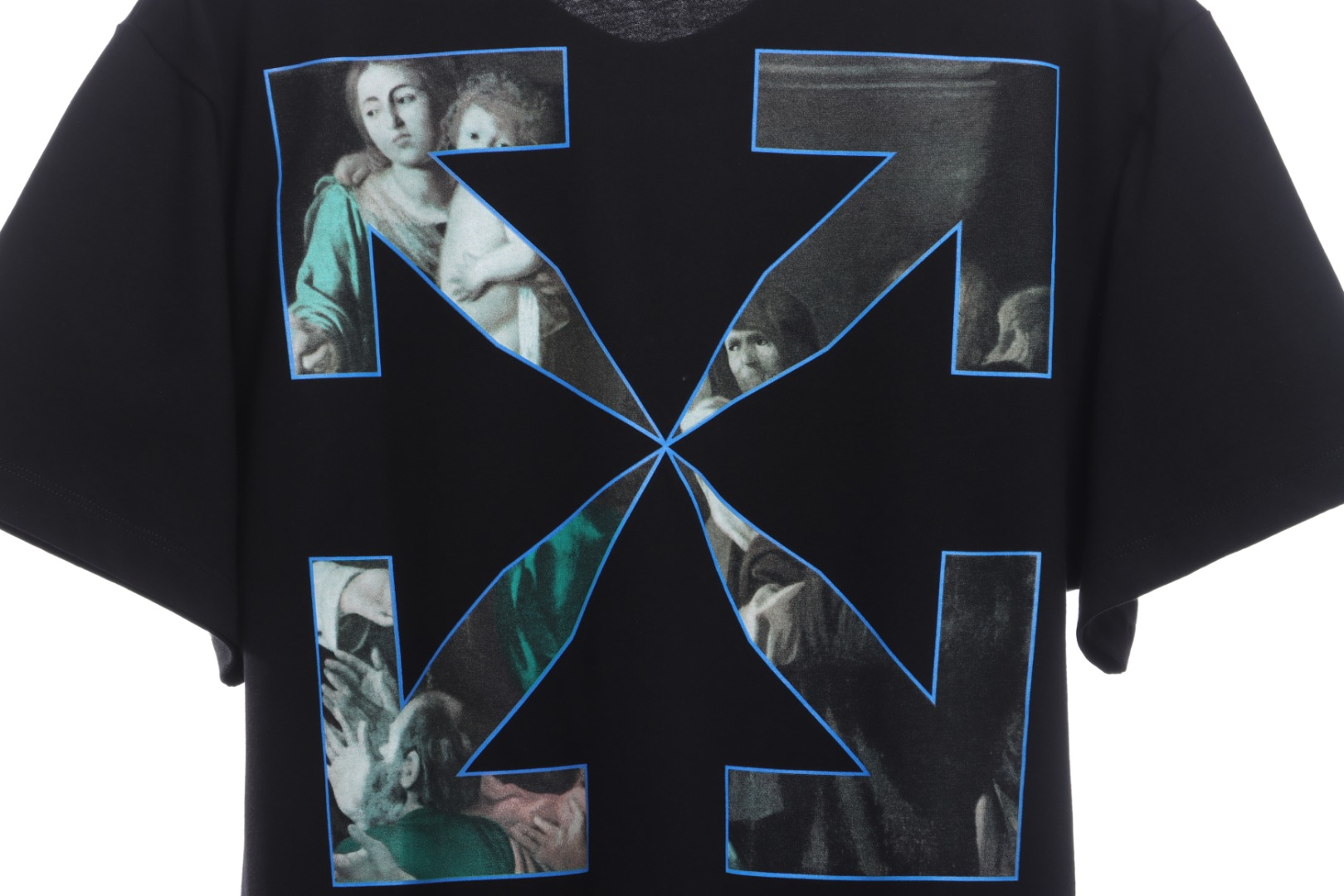 OW colorful religious print short sleeves