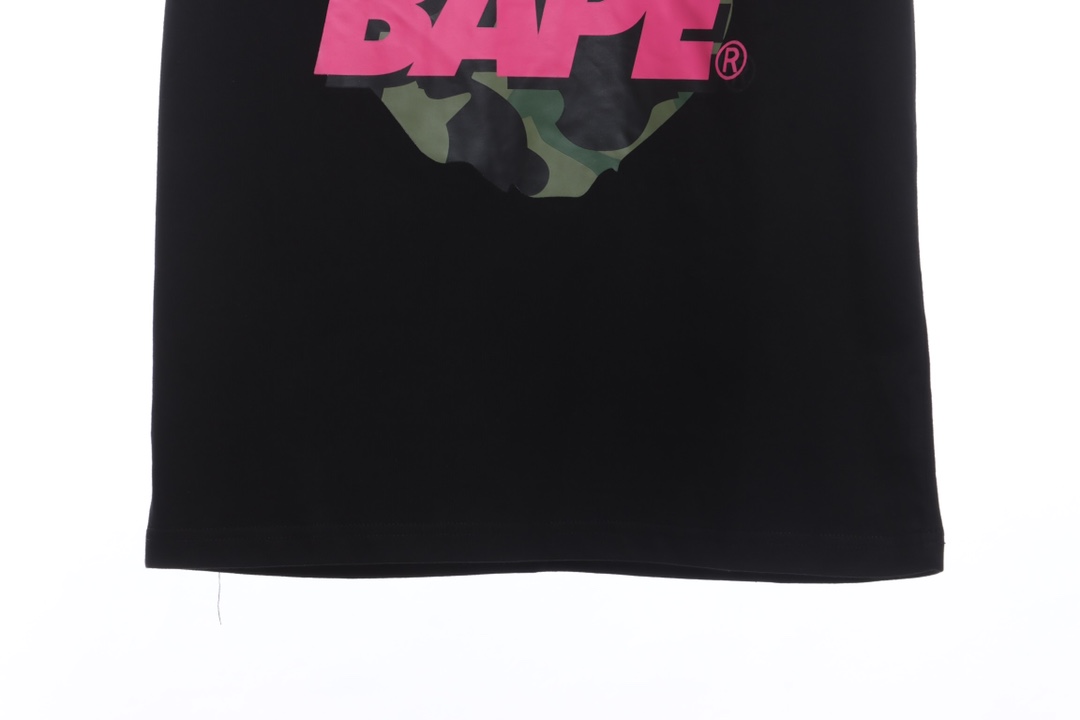 BAPE camouflage ape head pattern hit color letter printing short sleeves