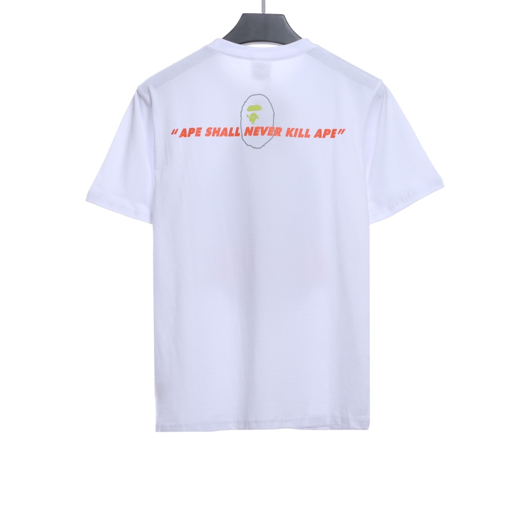 BAPE camouflage ape head pattern hit color letter printing short sleeves