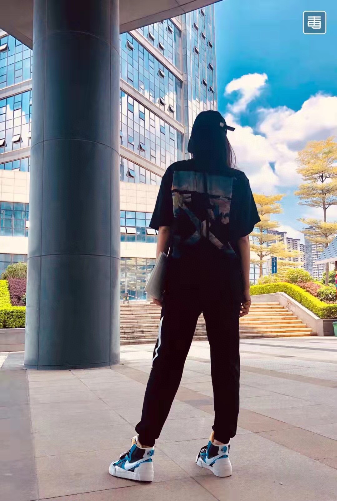 OW oil painting printing short sleeves