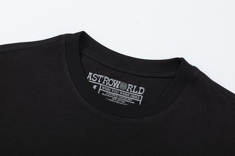 Travis Scott Concert retro art letter printing short sleeves