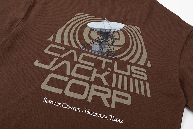 Travis Scott Solid color letter pattern printing short sleeves