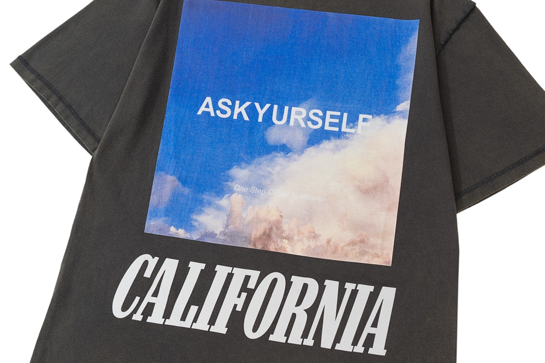 ASKYURSELF California Sky printed short-sleeved T-shirt