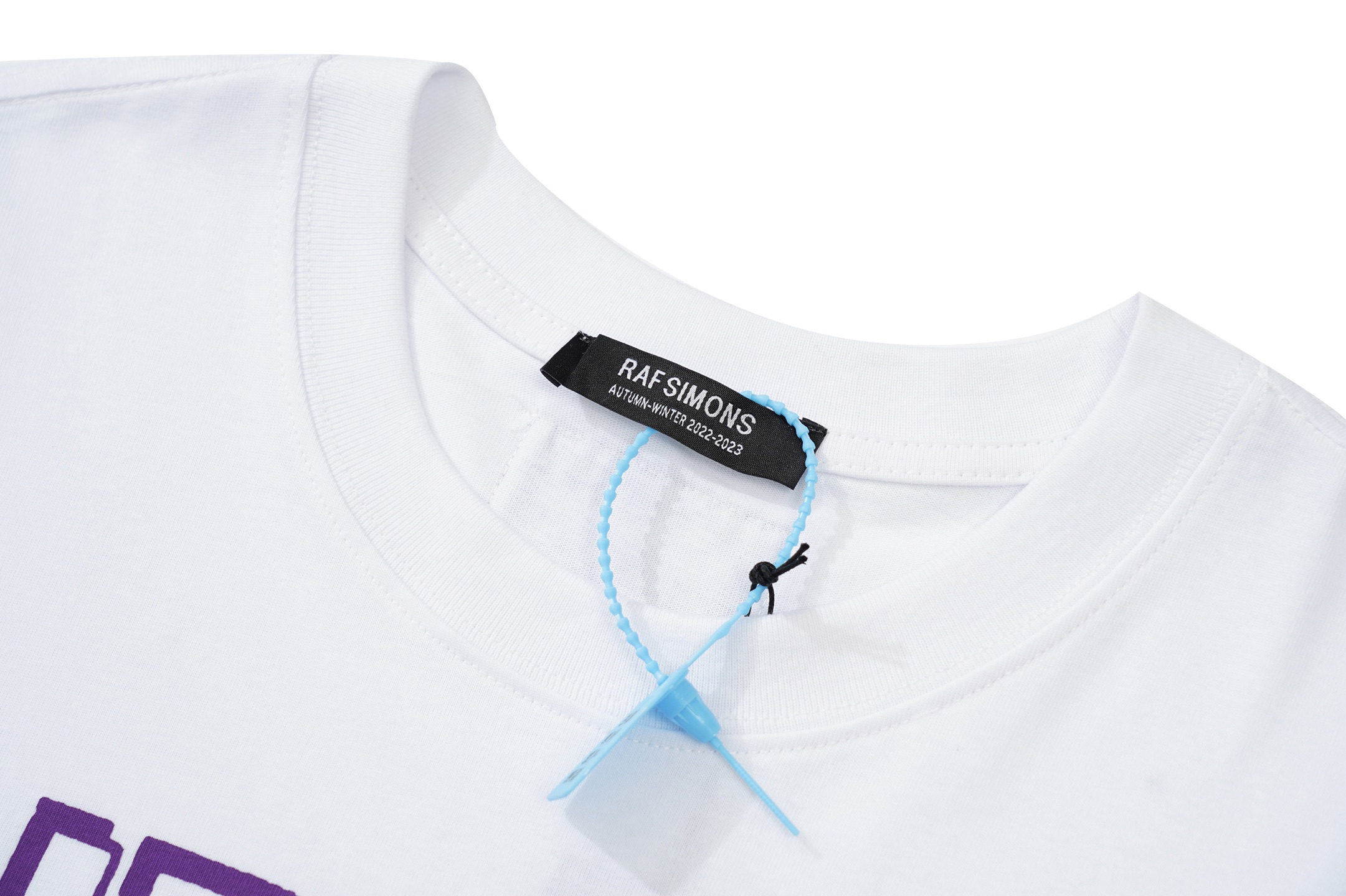 RAF SIMONS Phantom Portrait Slogan Short Sleeve T-Shirt White