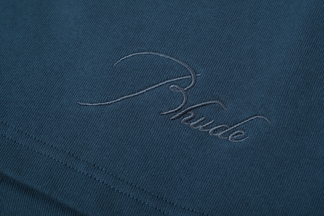 RHUDE monogram logo embroidered drawstring shorts