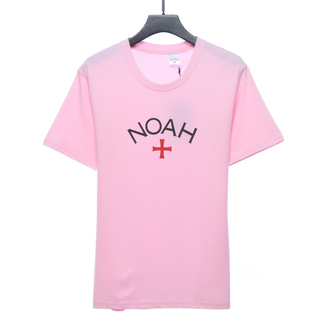 NOAH cross print letter short sleeve