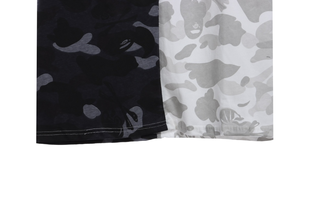 BAPE color matching camouflage shark mouth print short sleeves