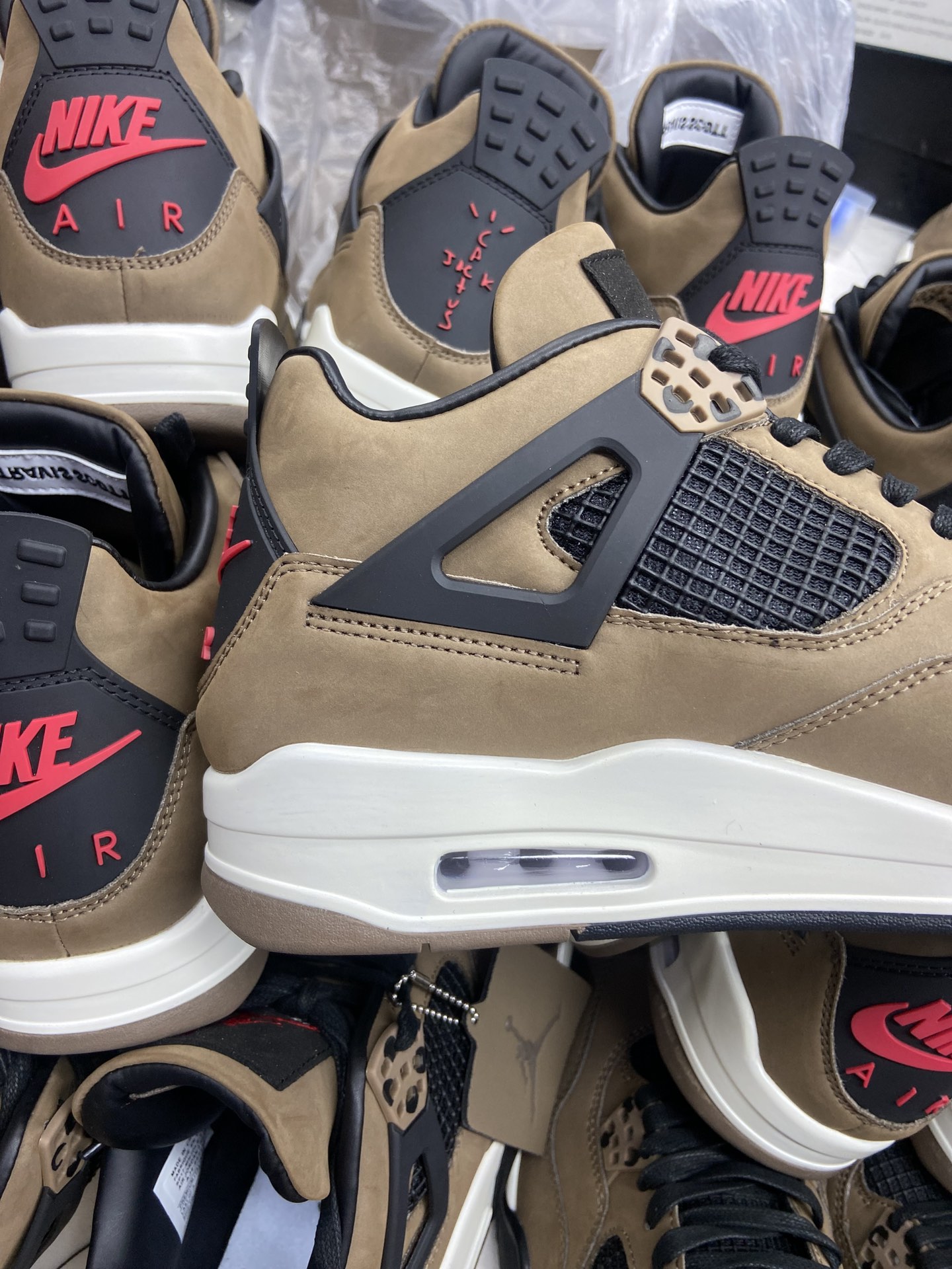Air Jordan 4 Retro Travis Scott Olive Custom Shoes