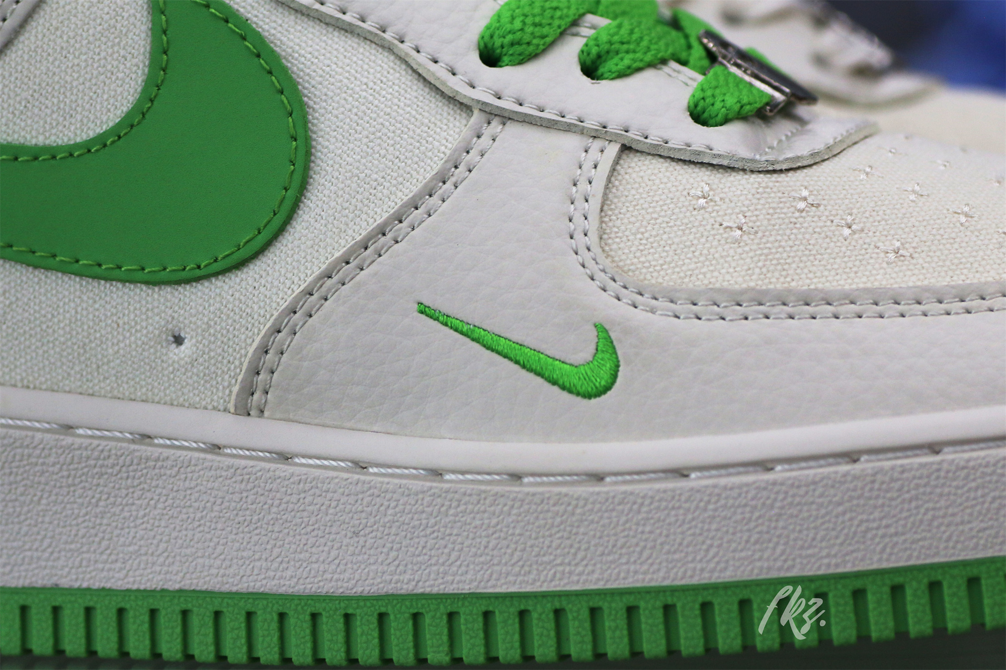 Bape X Nike Air Force 1 White Green Custom shoes