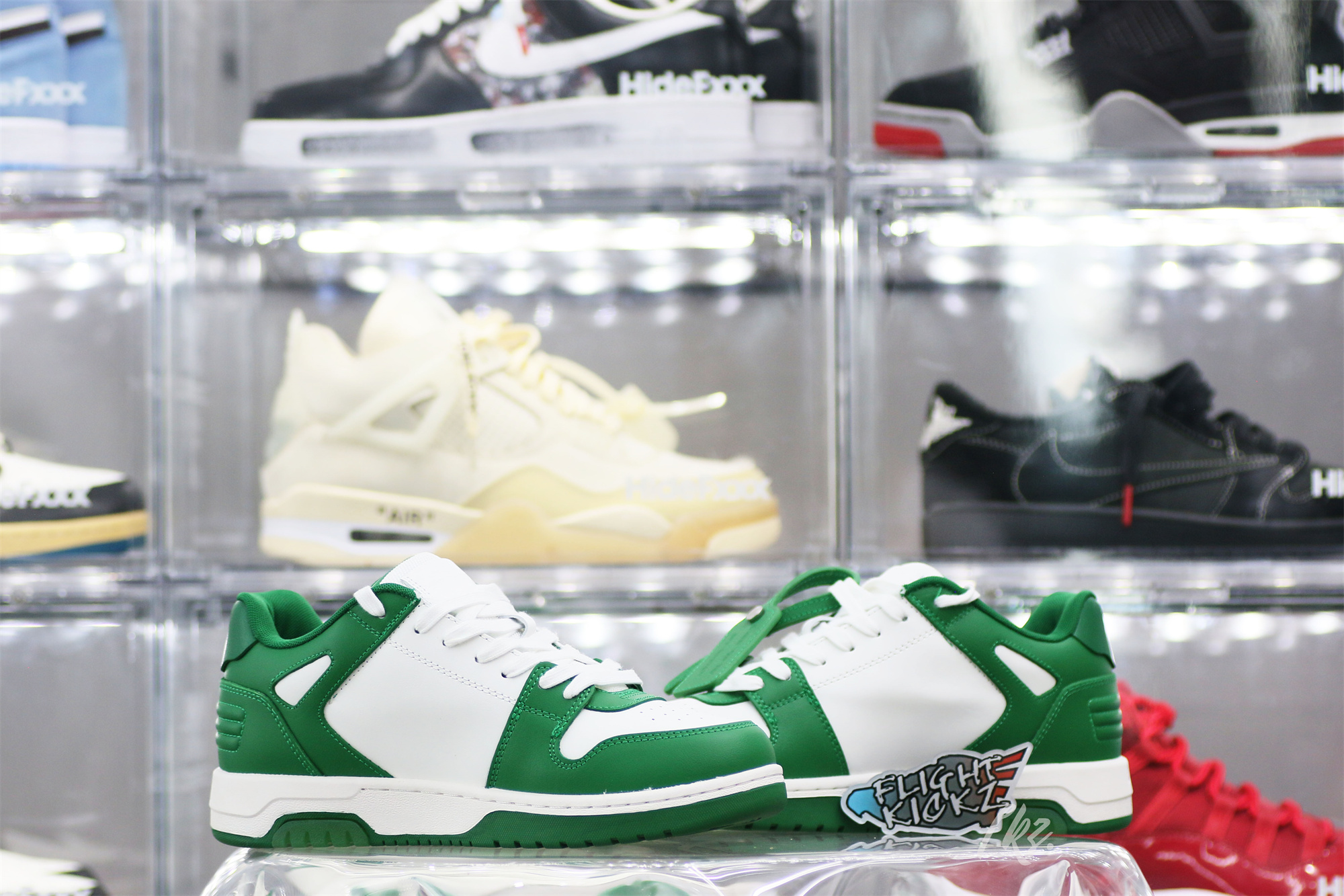 Off-White Green and White Out Of Office Sneaker