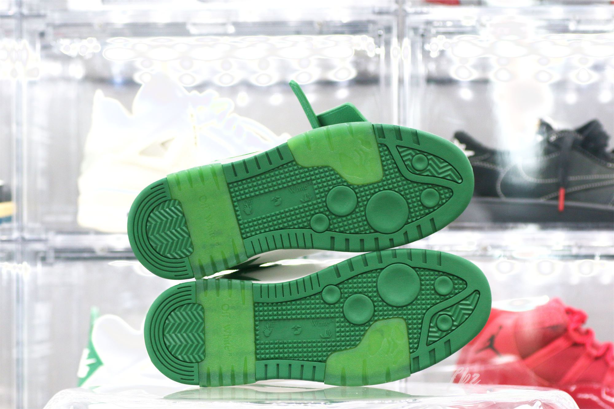 Off-White Green and White Out Of Office Sneaker