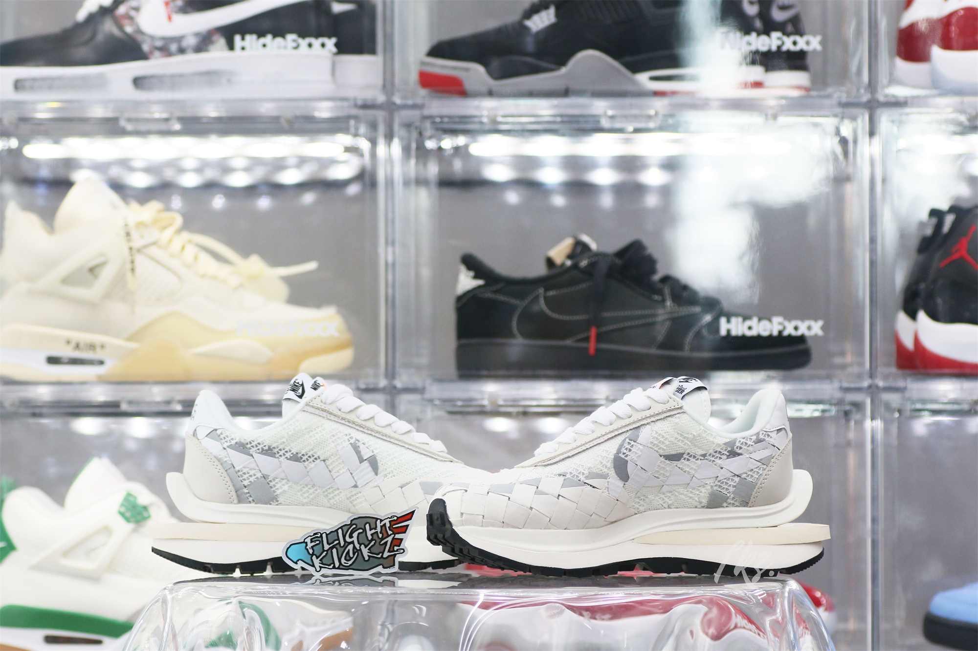 Sacai X Nike Vaporwaffle Grey White