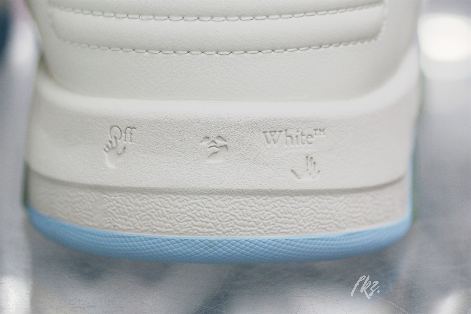 OFF-WHITE White & Blue Out Of Office Sneakers