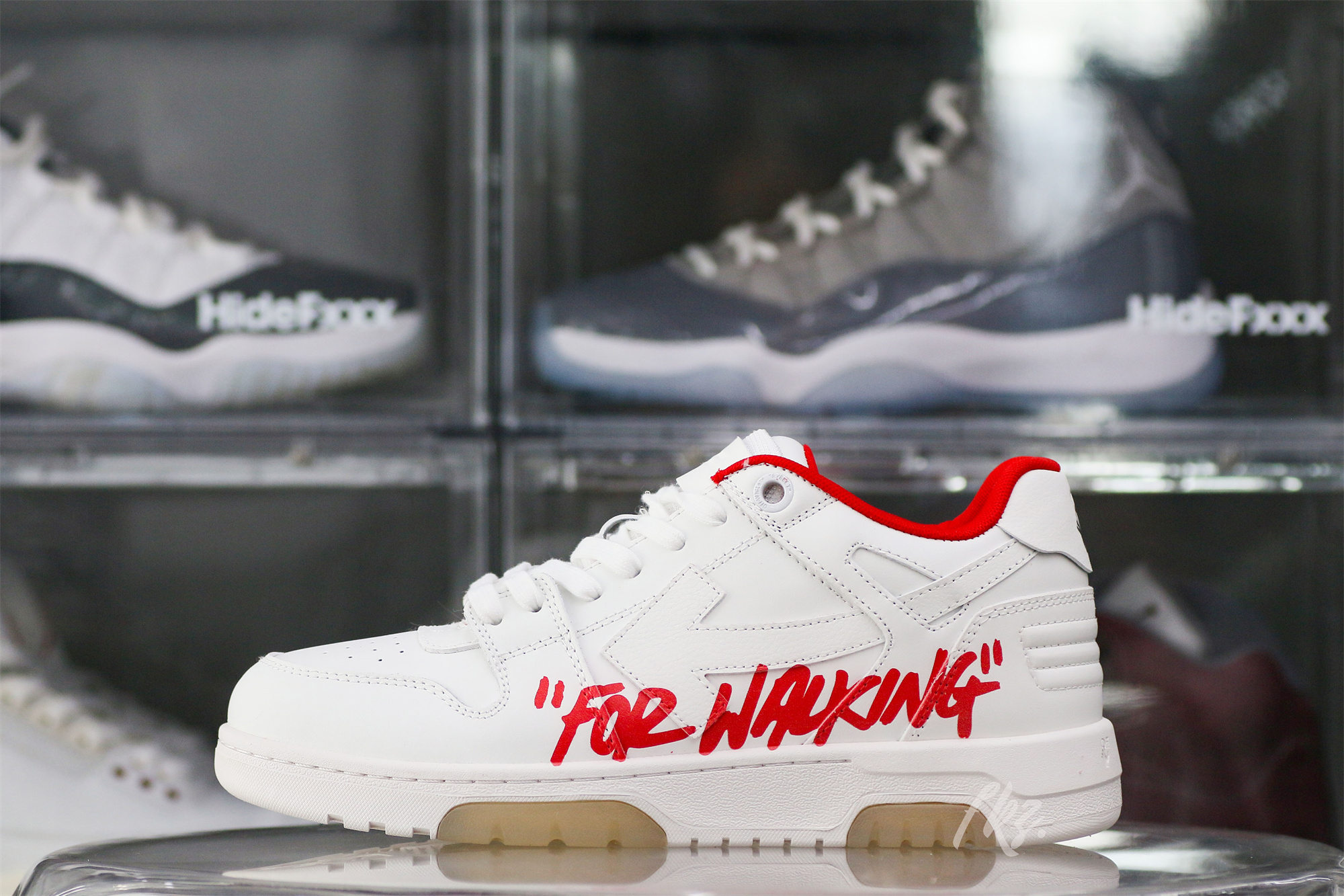 OFF-WHITE White & Red Out of Office ‘OOO’ sneakers