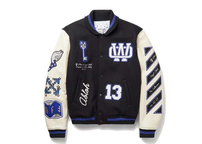 Off white Ow Black/ivory bomber jacket