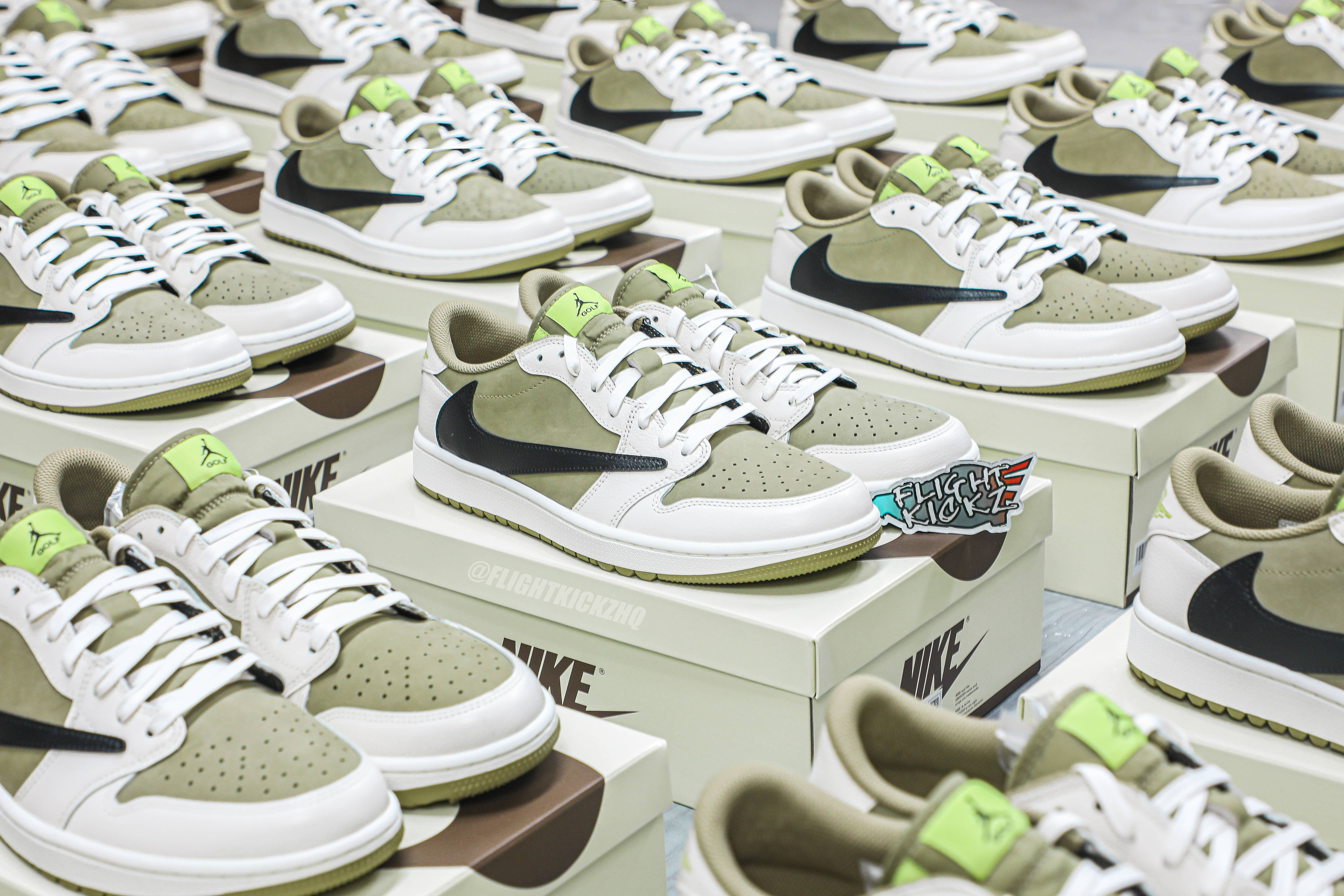 Travis Scott x Air Jordan 1 Low Golf Neutral Olive (LN5 A1)