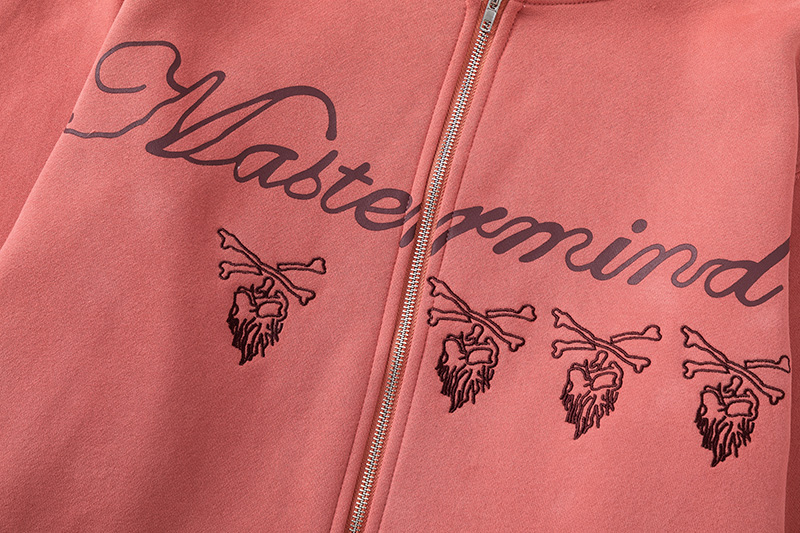 Travis Scott Cactus Jack xMMJ Skull Zip Up Mauve Hoodie