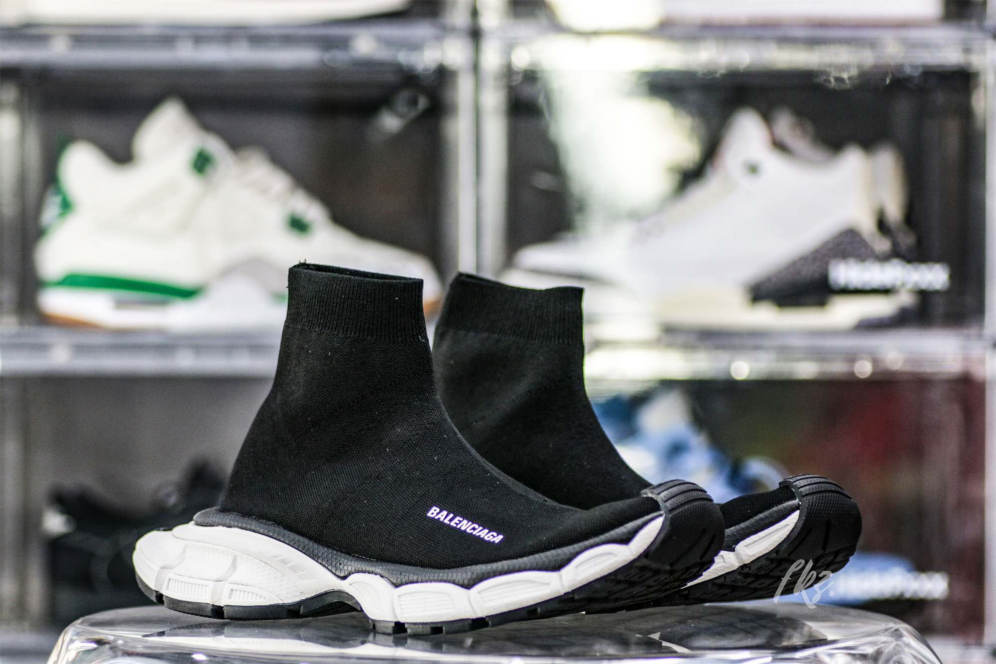 Balenciag* 3XL Sock Sneaker ‘Black White’