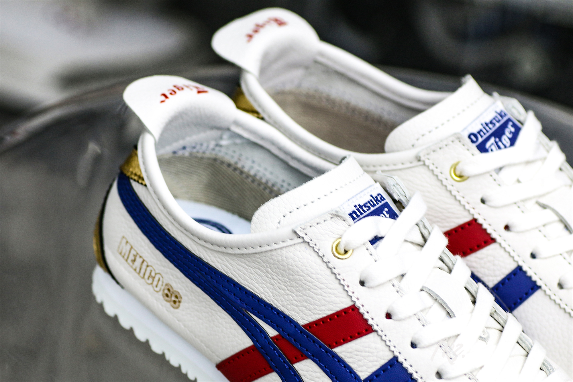 ASICS Mexico 66 White Blue Red Metallic Gold