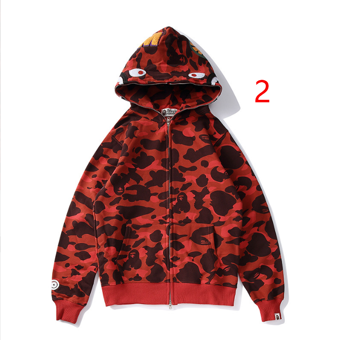 BAPE Classic Shark Mouth Camouflage Zip Hoodie