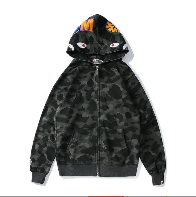 BAPE Classic Shark Mouth Camouflage Zip Hoodie