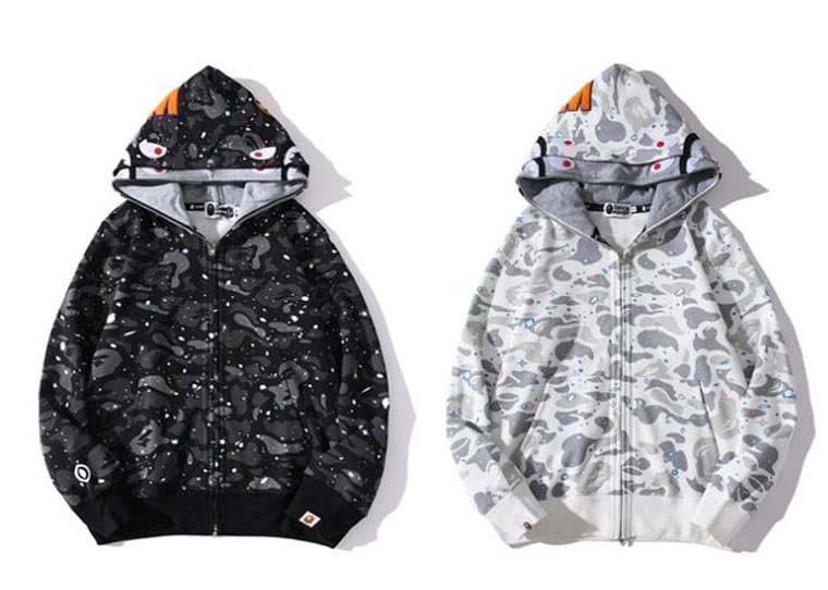 Bape Camo Double Shark Full Zip Hoodie