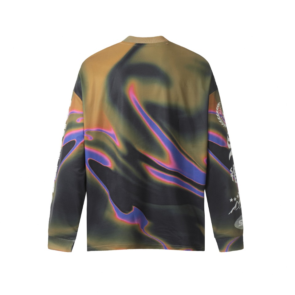 Saint Mich@el Tears Full Print Long Sleeve Vintage Autumn/Winter T-Shirt