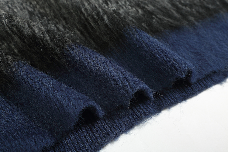 Off White black and red color-block long-sleeve sweater