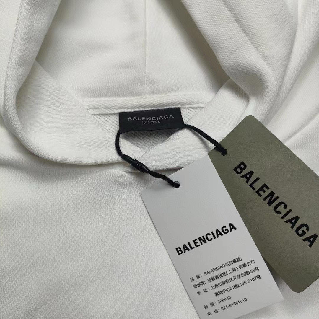 Balenciag* XXXL Est 1917 Logo Hoodie