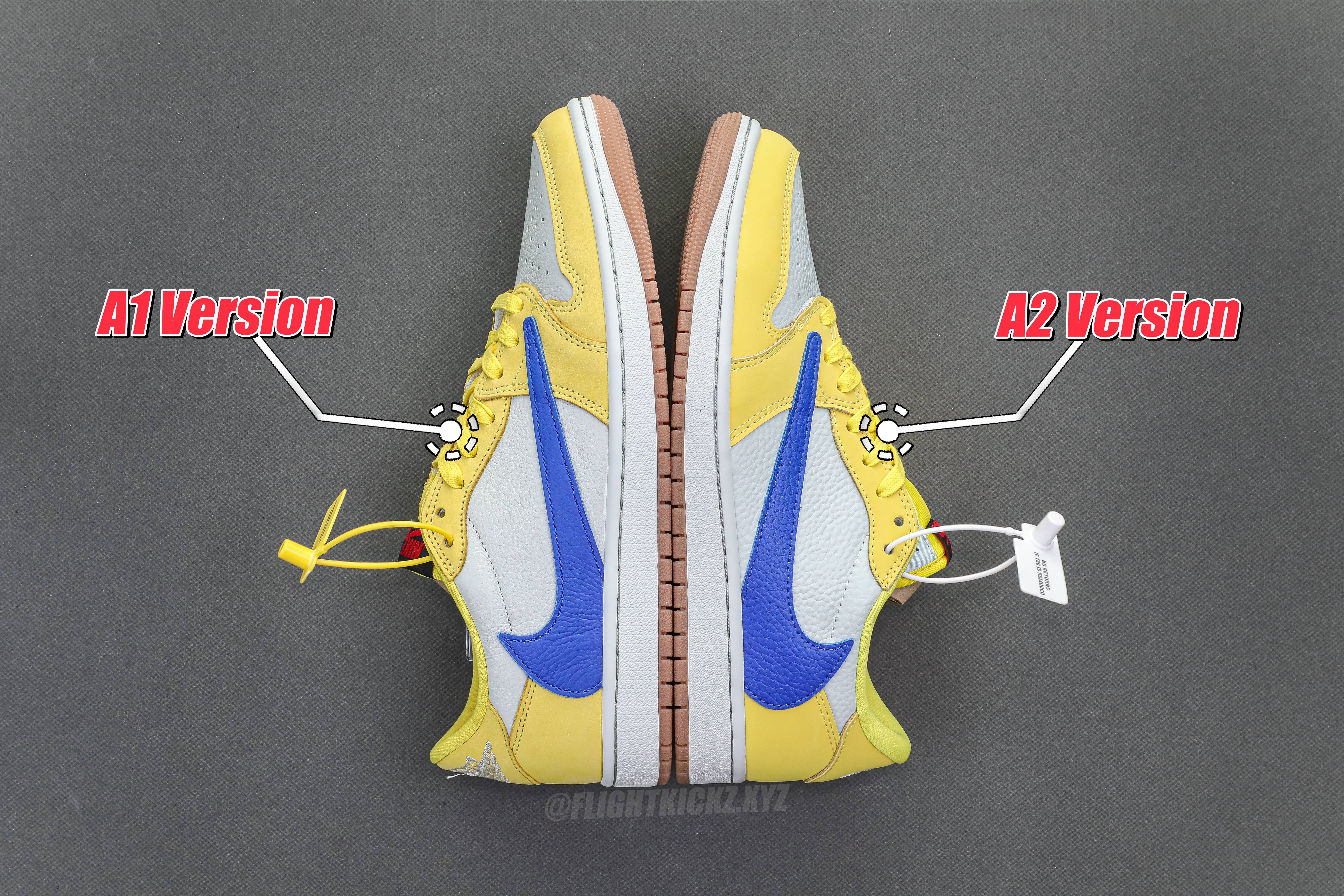 Travis Scott x Air Jordan 1 Retro Low OG SP “ElkinsCanary Yellow”（A2 Batch)