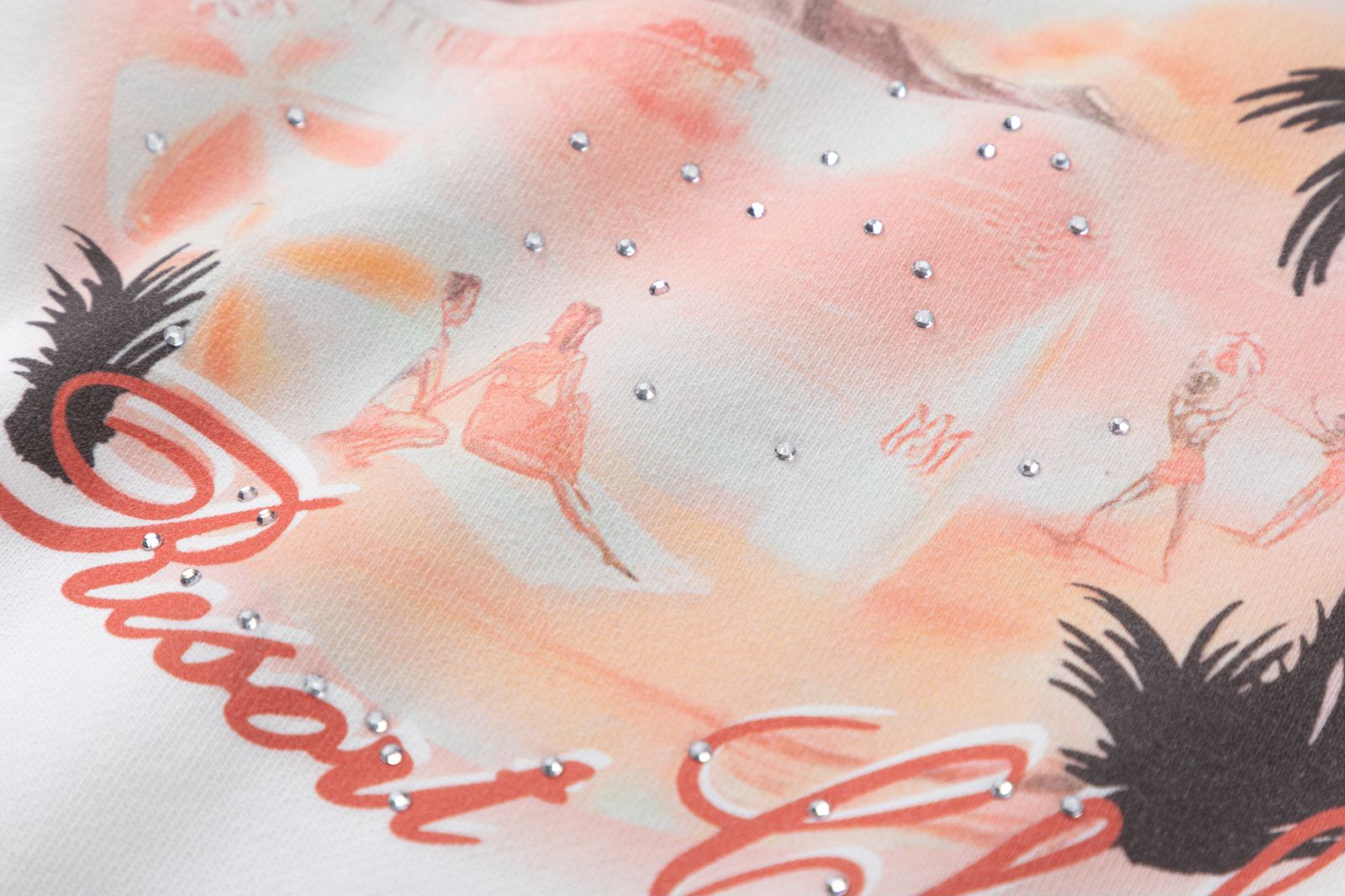 AMIRI Maldives Beach Logo with Rhinestone Detailing