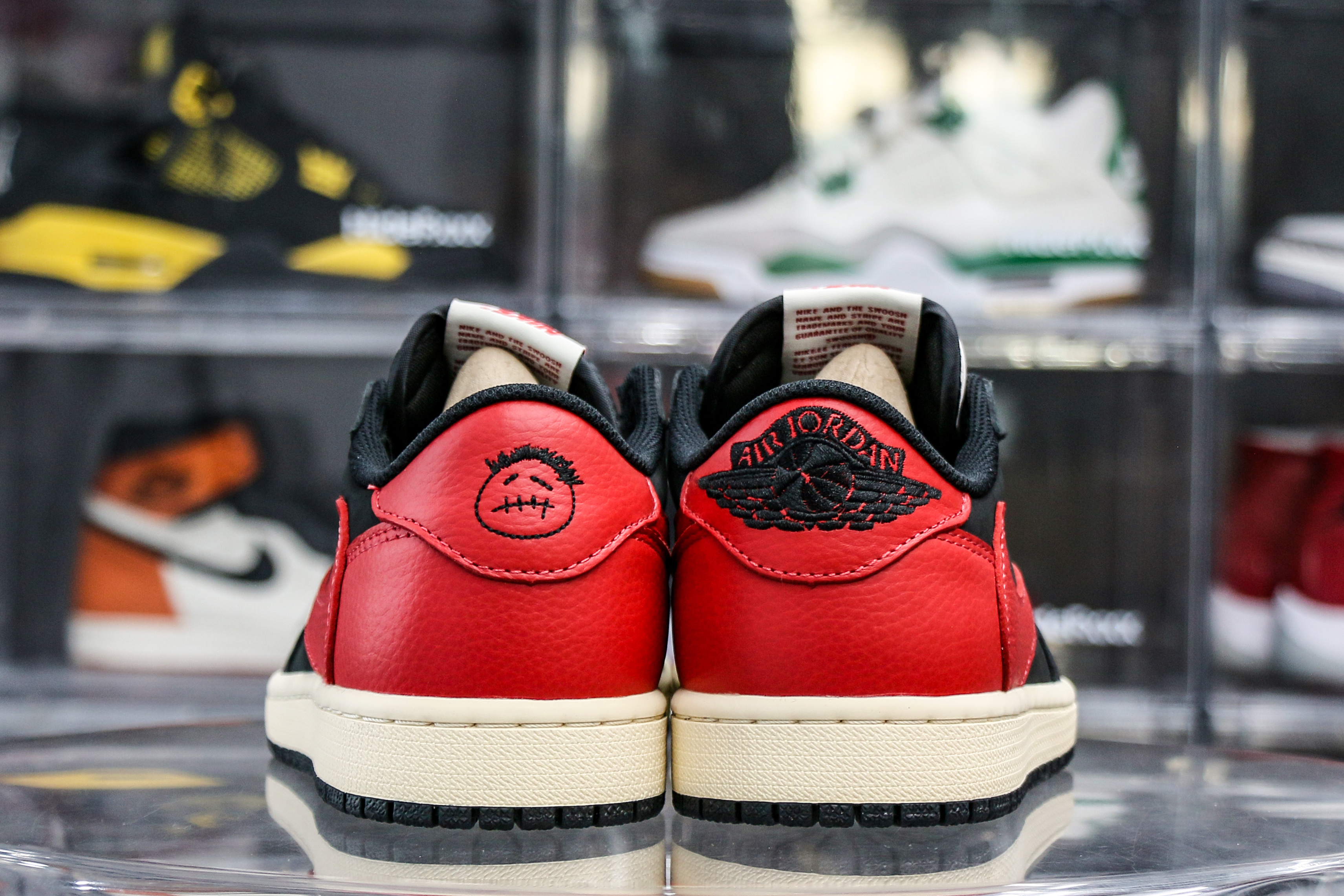 Travis Scott x Air Jordan 1 Low OG Black Red Custom