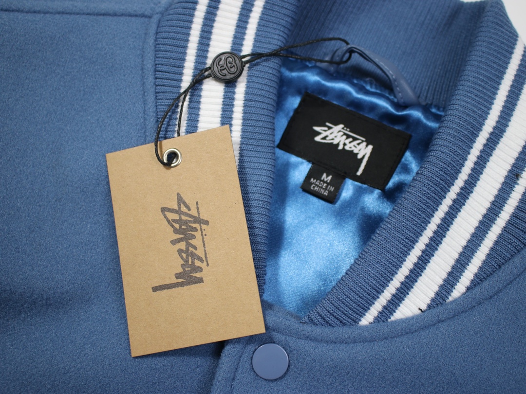 Stussy FW24 Embroidery ArmsVarsity Jacket