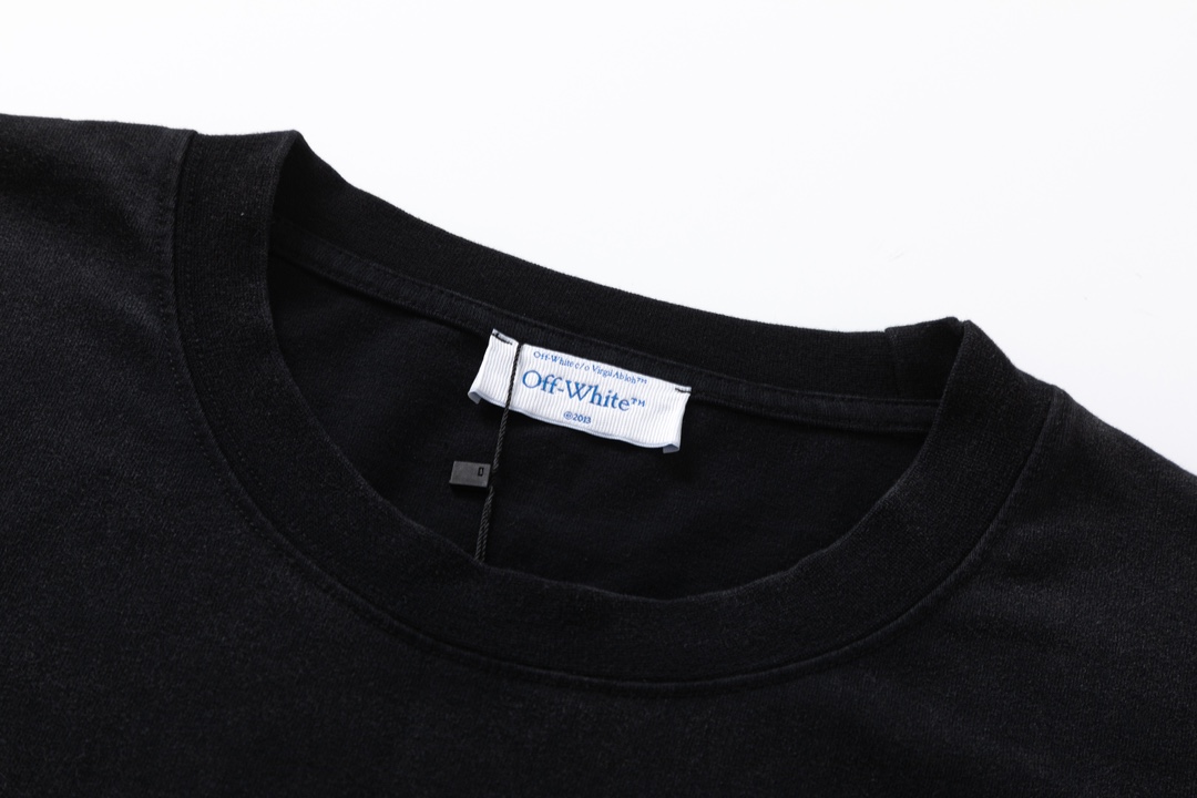 Off White Water Washed Moon T shirt